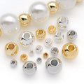 Round Seamless Straight Hole Metal Beads for Jewelry Making view 2