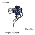 Heart Crystal Four Leaf Flower Brooch in Three Colorways view 6