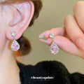 Eight Mixed Teardrop Flower Heart Crystal Necklace And Earring Designs view 4