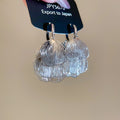 Wire Petal Hoop Earrings In Silver Gold And Crystal Fringe view 6