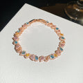 Multicolor CZ Tennis Bracelets Rose Gold Gold Four Styles view 9