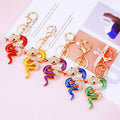 Jeweled Snake Keychains in Forty One Motif Color and Surface Options view 2
