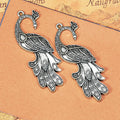 Detailed Peacock Metal Charm with Three Finish Options view 2