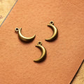 Double-Sided Vintage Alloy Moon Charm Pendant 19x11mm