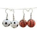 Resin Soccer And Basketball Ball Dangle Earrings 2 Styles view 5