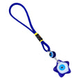 Glass Evil Eye Pendant Charm On Braided Cord Hanging Strap view 5