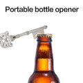Silver Key Bottle Opener Keychain Openwork Cross Charm view 3