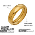 Mirror Polished Dome Bangle Gold Steel Multiple Widths view 11