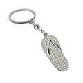Metal Flip-Flop Keychain in Silver, Gunmetal, Gold and Rainbow view 5