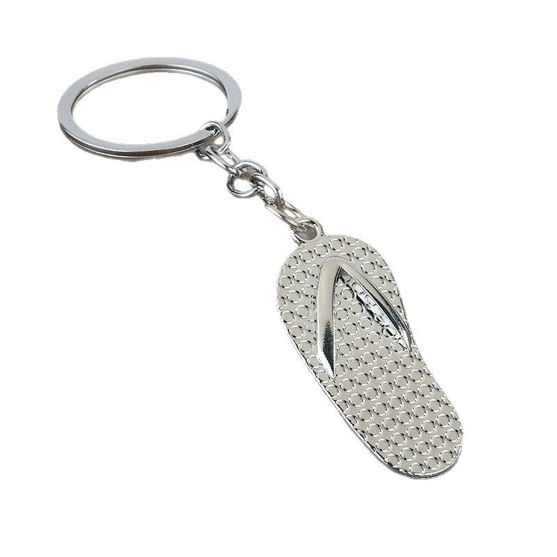 Creative Flip Flop Metal Keychain Cartoon Bag Charm Gift