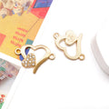 Gold-Tone Heart and Alphabet Letter Metal Charms with 16 Listed Options view 11
