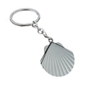 Layered Scallop Shell Metal Keychains in Three Finishes view 5
