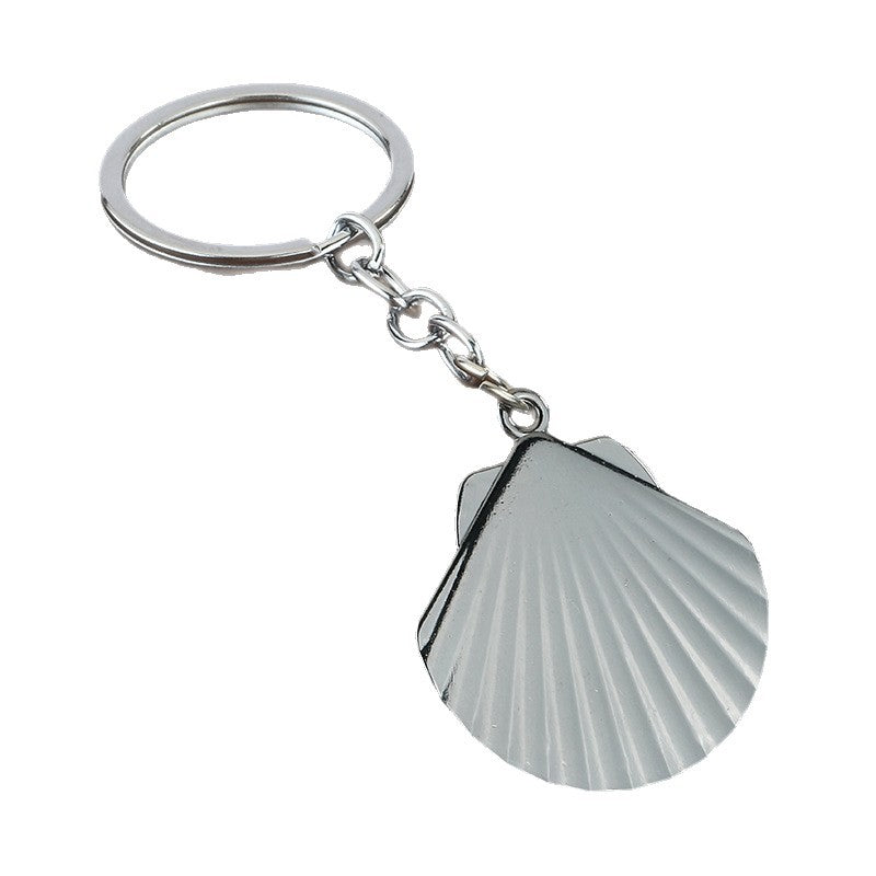 Minimalist Beach Shell Zinc Alloy Keychain Bag Charm