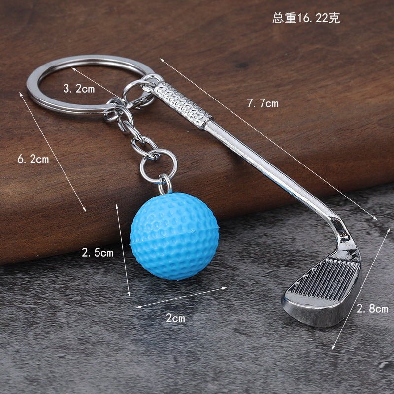 Minimalist Golf Ball Zinc Alloy Keychain Bag Charm Gift