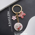 Black or Pink Butterfly Flower and Mushroom Keychains view 6