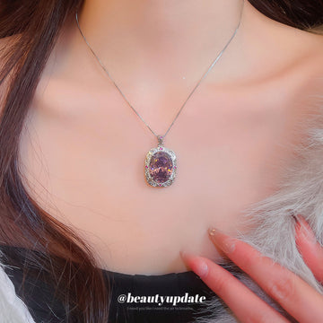 Purple Crystal Halo Jewelry Separates Decorative Jewelry