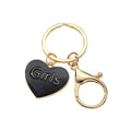 Gold Enamel Girls Heart and Round Keychain 8 Styles view 5