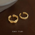 Gold Tone Adjustable Open Rings In Linked And Braided Styles view 3