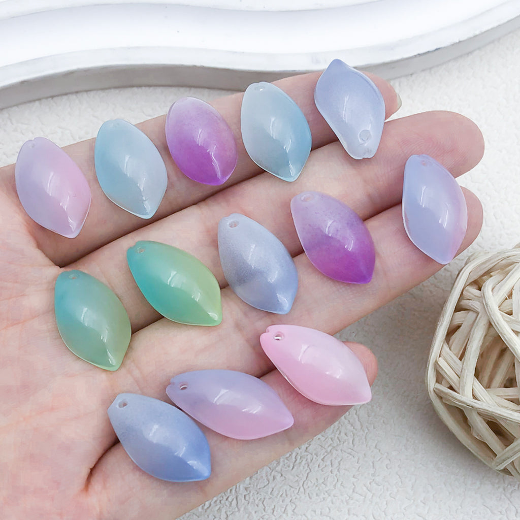 Acrylic Lotus Leaf Lotus Flower Charm Pendants for Hair Stick Headpiece Jewelry Making