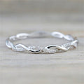 Twisted Vine Clear-Stone Pave Band Ring In Three Metal Tones view 1