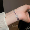 Crystal Heart Openwork Flower Drawstring Bracelets 4 Styles view 3