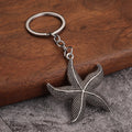 Textured Starfish Metal Keychain in Five Color Finishes view 6