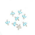 Striped Umbrella Enamel Charm Collection for Jewelry Making view 3