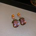 Floral Teardrop Crystal Necklace Or Earrings In Pink Or Multicolor view 8