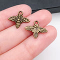 Antique Bronze Zinc Alloy Butterfly Bee Dragonfly Insect Charm Pendant for DIY Jewelry