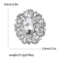 Oval Petal Crystal Statement Brooch in Ten Colorways view 8