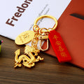 Gold Dragon Keychains with Message Tags or Tassels in Eight Designs view 4