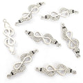 Rhinestone Infinity Snake Connectors in Gold and Silver Tones view 4