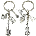 Guitar, Music Note and Drum Charm Keychains in 19 Pictured Variations for Bags and Keys view 5