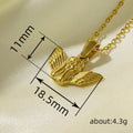 Metal Angel Cherub Pendant Necklace Gold or Silver view 4