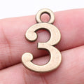 Metal Number Charms Zero Through Nine in Detailed Metal Finishes for Jewelry Making view 3