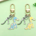 Dinosaur Keychains With Clasps, Six Colorful And Silver Styles view 1
