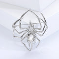 Openwork Spider Brooch with Faceted Crystal Abdomen view 6