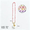 Colorful Bead Necklaces With Six Gold Tone Ocean And Heart Pendants view 9