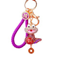 Crystal Fortune Snake Keychains with Cords and Loose Braided Loops view 5