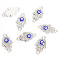 Rhinestone Hamsa Hand Evil Eye Connectors in 12 Styles view 7