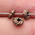 Braided Texture Small Spacer Beads in Four Finishes view 3