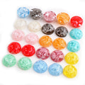 Faceted Round Resin Cabochons in Eight Translucent Colors view 2