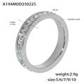 Single and Double Row Crystal Band Rings in Three Metal Finishes view 9