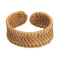 Woven Rattan Open Bangles Brown Natural Cane 4 Styles view 5