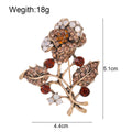 Rose Crystal Metal Brooch Pin for Jackets and Lapels view 2