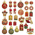 Red Lion Dance and Fu Character Metal Charms with 22 Listed Options view 6