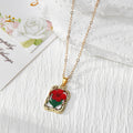 Gold Frame Dried Flower Resin Pendant Necklaces 8 Styles view 5