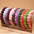 Natural Stone Bead Stretch Bracelet Colorful Oval Chip Styles view 3