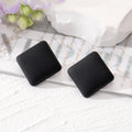 Colorful Matte Chunky Square Geometric Stud Earrings view 9