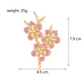 Pink Flower Metal Brooch Pin for Jackets and Lapels view 2